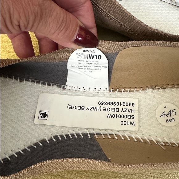 Allbirds Women's Wool Breezers Casual Slip On Ballet Flats in Hazy Beige Size 10 - Picture 15 of 16